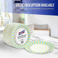 Genuine Joe 7" Printed Paper Plates, Assorted, 4 / Carton, GJO10321CT