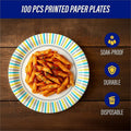 Genuine Joe 7" Printed Paper Plates, Assorted, 4 / Carton, GJO10321CT