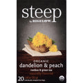 Bigelow Tea Organic Dandelion & Peach Rooibos & Green Tea Herbal Tea, Green Tea Bag, 20 / Box, BTC17715