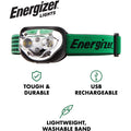 Energizer Vision Ultra HD Rechargeable Headlamp (Includes USB Charging Cable), Green, EVEENHDFRLP