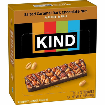 KIND Snacks Salted Caramel Dark Chocolate Nut Bars, 12 / Box, KND26961