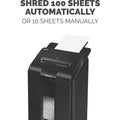 Fellowes AutoMax 100M Auto Feed Shredder, Black, FEL4629001