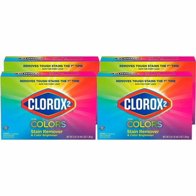The Clorox Clorox for Colors Stain Remover and Color Brightener Powder, Multi, 4 / Carton, CLO03098CT