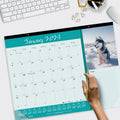 Dominion Blueline Blueline Man's Best Friend Dogs Desk Pad Calendar, 22", REDC194116