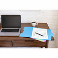 Smead SuperTab 1/3 Tab Cut Letter Recycled Top Tab File Folder, Bright Blue, 8 1/2" Width x 11" Length, 24 / Pack, SMD11957