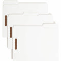 Smead 1/3 Tab Cut Letter Recycled Fastener Folder, White, 8 1/2" Width x 11" Length, 50 / Box, SMD12840