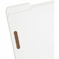 Smead 1/3 Tab Cut Letter Recycled Fastener Folder, White, 8 1/2" Width x 11" Length, 50 / Box, SMD12840