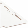 Smead 1/3 Tab Cut Letter Recycled Fastener Folder, White, 8 1/2" Width x 11" Length, 50 / Box, SMD12840