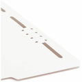 Smead 1/3 Tab Cut Letter Recycled Fastener Folder, White, 8 1/2" Width x 11" Length, 50 / Box, SMD12840