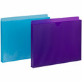 Smead Straight Tab Cut Letter File Jacket, Teal, 8 1/2" Width x 11" Length, 2 / Pack, SMD89611