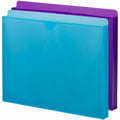 Smead Straight Tab Cut Letter File Jacket, Teal, 8 1/2" Width x 11" Length, 2 / Pack, SMD89611