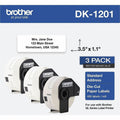 Brother Thermal Die-Cut Standard Address Labels, White, 3 / Pack, BRTDK12013PK