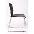 Norstar Office Boss Black Stack Chair With Chrome Frame 2 Pcs Pack, 2 / Carton, BOPB1400BK2