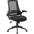 Norstar Office Boss Mesh Back, Flip Arm Task Chair, BOPB6776BK
