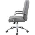 Norstar Office Boss Modern Executive Conference Chair-Ribbed Grey, Ribbed Gray, BOPB696CRBGY