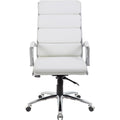Norstar Office Boss Executive CaressoftPlus� Chair with Metal Chrome Finish, BOPB9471WT