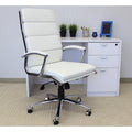 Norstar Office Boss Executive CaressoftPlus� Chair with Metal Chrome Finish, BOPB9471WT