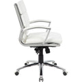Norstar Office Boss CaressoftPlus� Executive Mid-Back Chair, BOPB9476WT