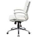 Norstar Office Boss CaressoftPlus� Executive Mid-Back Chair, BOPB9476WT