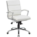 Norstar Office Boss CaressoftPlus� Executive Mid-Back Chair, BOPB9476WT