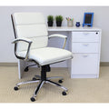 Norstar Office Boss CaressoftPlus� Executive Mid-Back Chair, BOPB9476WT