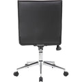 Norstar Office Boss Black Vinyl Armless Hospitality Chair, BOPB9534CBK