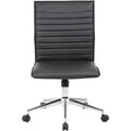 Norstar Office Boss Black Vinyl Armless Hospitality Chair, BOPB9534CBK