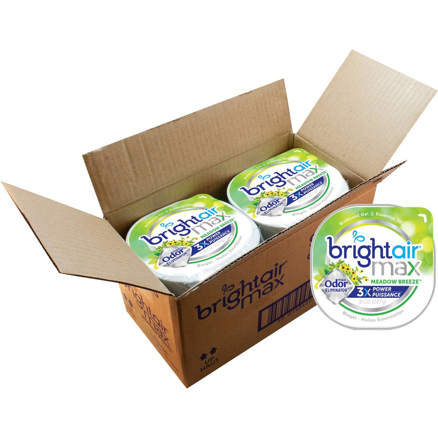 BPG Bright Air Max Scented Gel Odor Eliminator, Green, 6 / Carton — view 1