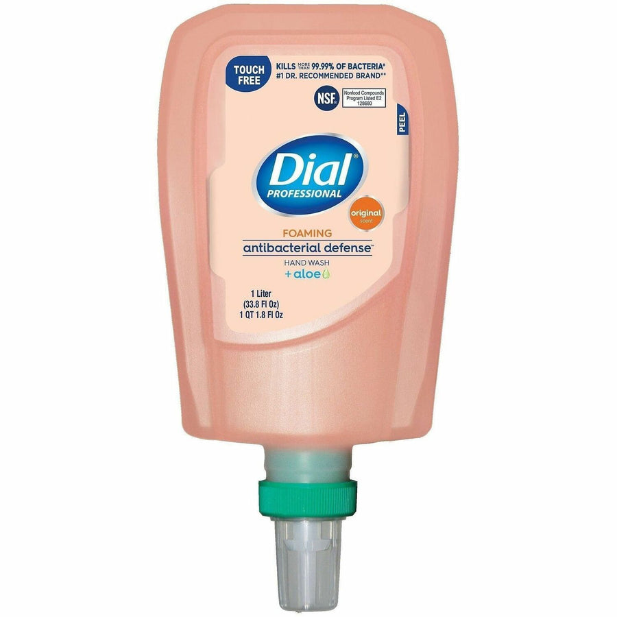 Dial Complete Antibacterial Foaming Hand Wash - FIT Universal Touch-Free, Peach, Non-drying, 3 / Carton, DIA16674