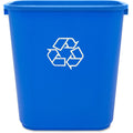 Genuine Joe 28-1/2 Quart Recycle Wastebasket, White, 7.13 gal, GJO57257CT
