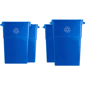 Genuine Joe 23 Gallon Recycling Container, White, GJO57258CT