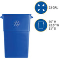 Genuine Joe 23 Gallon Recycling Container, White, GJO57258CT