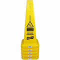 Genuine Joe Bright 4-sided Caution Safety Cone, Yellow, 5 / Carton, GJO58880CT