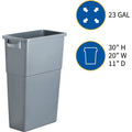 Genuine Joe 23-gallon Space-Saving Waste Container, Gray, GJO60465CT
