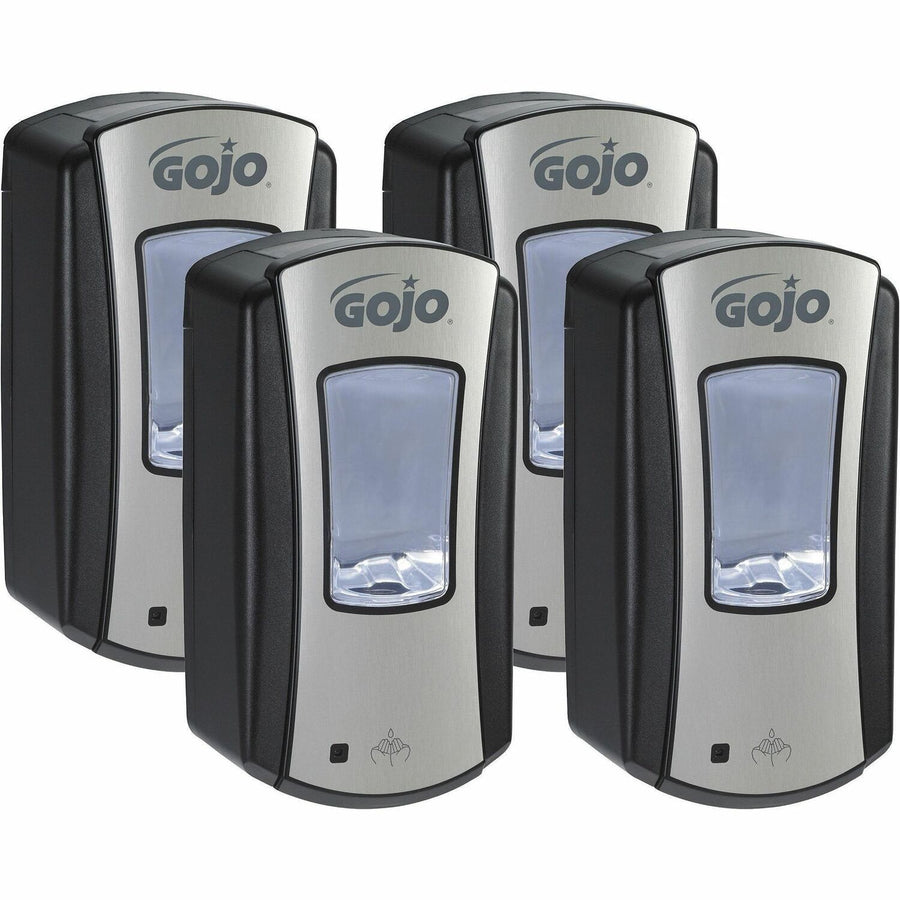 Gojo® LTX-12 Touch-free Foam Soap Dispenser, Black, 1.27 quart, Skylight, 4 / Carton, GOJ191904CT