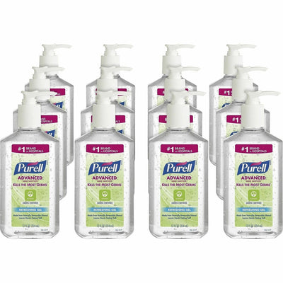 Gojo PURELL Hand Sanitizer Gel, Clear, 12 / Carton, GOJ369112CT