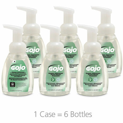 Gojo Green Certified Foam Hand Cleaner, Clear, 6 / Carton, GOJ571506CT
