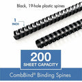 WestRock Mead CombBind Binding Spines, 8 1/2" Width x 11" Length, 125 / Box, MEA4000137