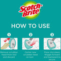 3M Scotch-Brite Bath Scrubber Refills, Blue, 6 / Carton, MMM560RCT