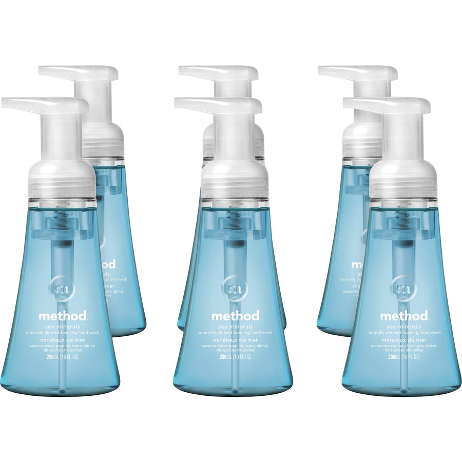 Method Foaming Hand Soap, Light Blue, Non-toxic, 6 / Carton, MTH00365CT