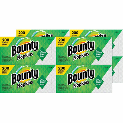 Procter & Gamble Bounty Quilted Napkins, White, 8 / Carton, PGC96595CT