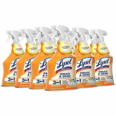 Reckitt Benckiser plc Lysol Kitchen Pro Antibacterial Cleaner, Clear, 9 / Carton, RAC79556CT