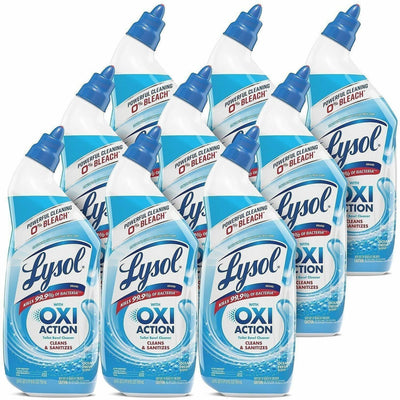 Reckitt Benckiser plc Lysol Hydrogen Peroxide Toilet Cleaner, Blue, 9 / Carton, RAC98011CT