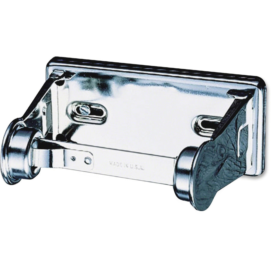 San Jamar Single-roll Toilet Tissue Dispenser, 6" x 2.8", Chrome, Steel, 1 x Roll, Anti-theft, 20 / Carton, SJMR200XCCT