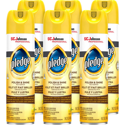 S. C. Johnson & Son Pledge Lemon Enhancing Polish, White, 6 / Carton, SJN301168CT
