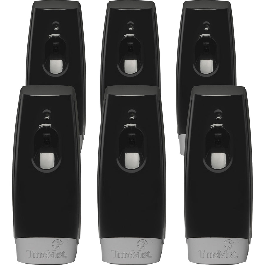 TimeMist Settings Air Freshener Dispenser, Black, Magnetic Lock, 6 / Carton, TMS1047811CT