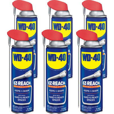 WD-40 EZ Reach Flexible Straw Lubricant, Blue, 6 / Carton, WDF49019CT