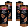 Weiman Leather Wipes, White, 4 / Carton, WMN91CT