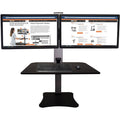 Victor High Rise Electric Triple Monitor Standing Desk, Aluminum, VCTDC475