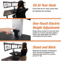 Victor High Rise Electric Triple Monitor Standing Desk, Aluminum, VCTDC475